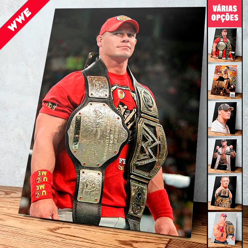 Placas Decorativas Quadros John Cena 01 a 13, WWE, Cenation, Rise Above Hate - 20X28 MDF