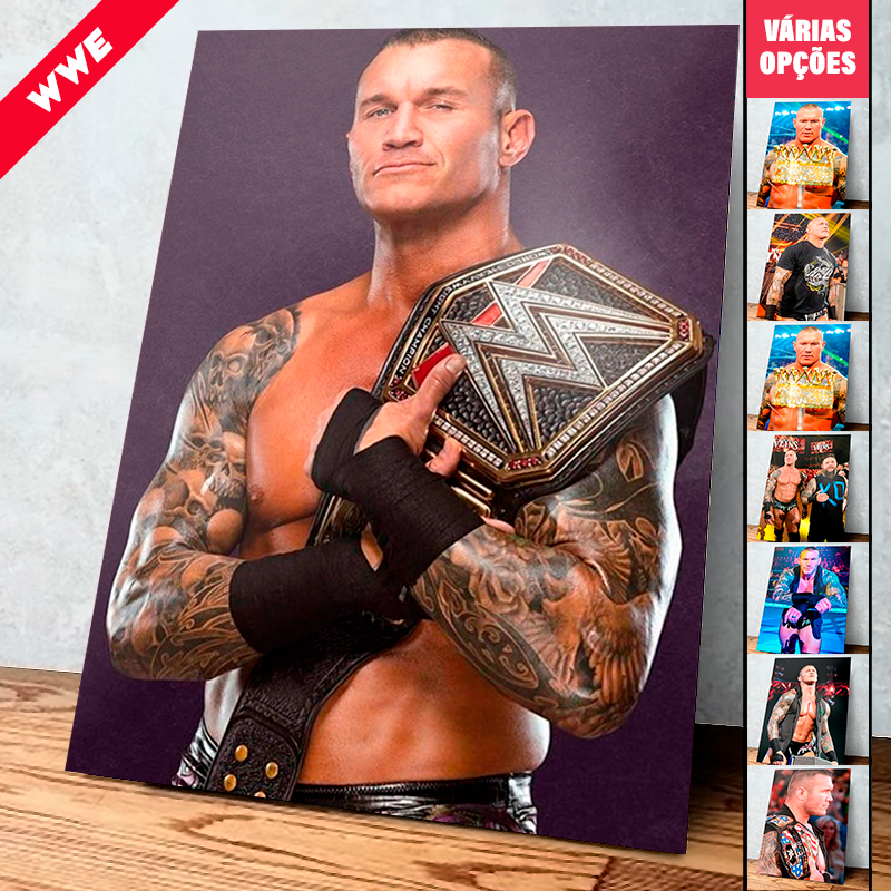 Placas Decorativas Quadros Randy Orton 01 a 11, WWE - 20X28 MDF