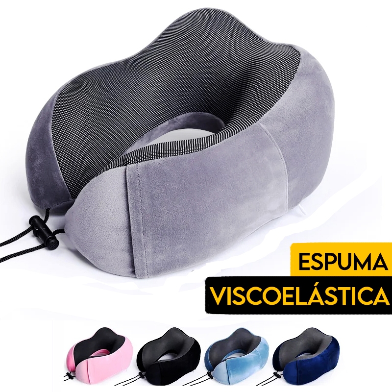 Travesseiro Almofada de Viagem Viscoelástica Para o Pescoço Formato U Anatômico
