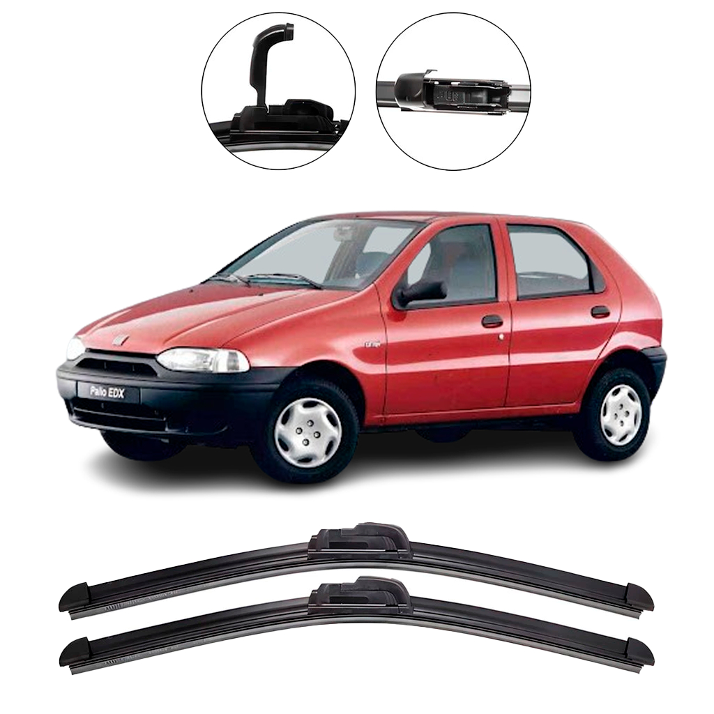 Par Palhetas Limpador De Parabrisa Dianteiro Para Fiat Palio G1 1996 até 2000 em Oferta na Shopee