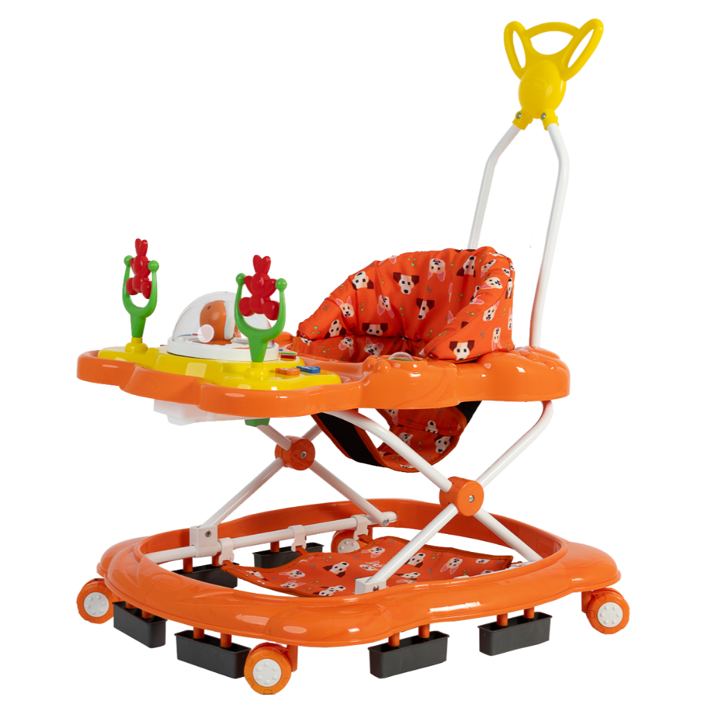 Andador Musical Megaluxo Infantil Laranja Jumbobaby