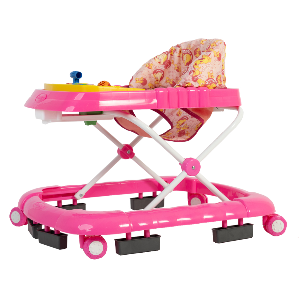 Andador Musical Superluxo Infantil Rosa Jumbobaby