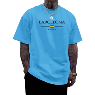 Camiseta Unissex Barcelona 100% Algodão Alta Qualidade Cores Especiais  Premium Envio Imediato em Oferta na Shopee