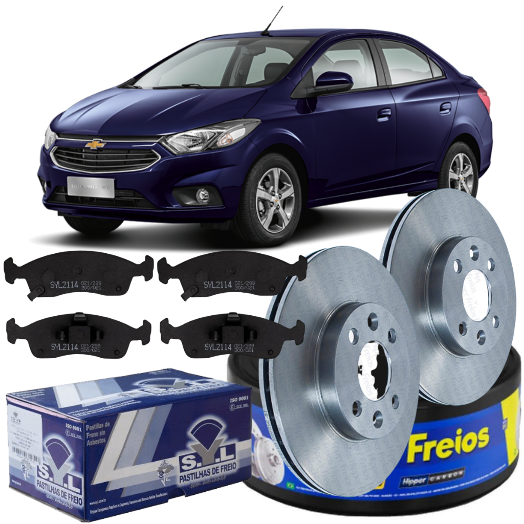 Kit Disco Pastilha Freio Dianteiro Onix Prisma 2013 2014 2015 2016 2017 2018 2019