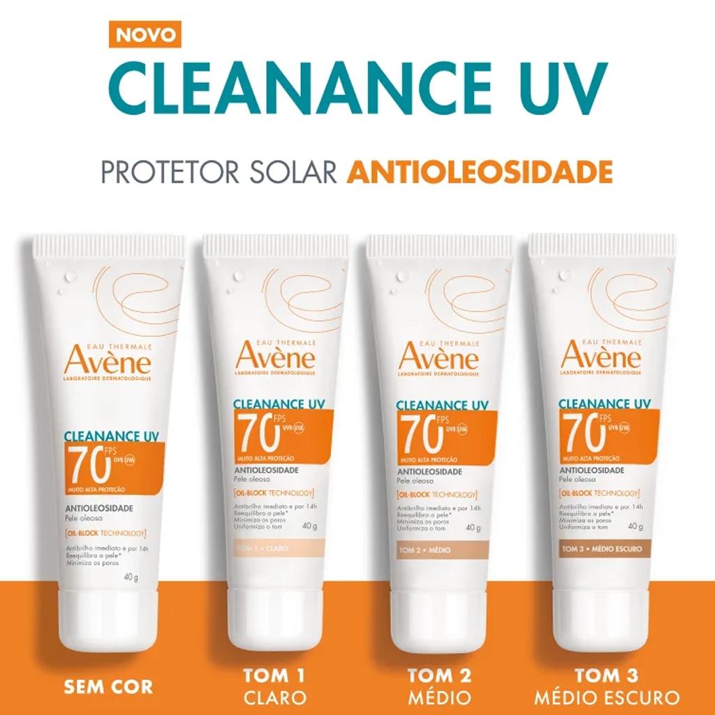 Protetor Solar Facial Antioleosidade Avène Cleanance UV FPS70 - 40g em Oferta na Shopee