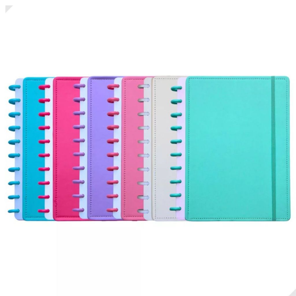 Caderno Inteligente B5 capa dura de courino Liso 80 folhas pautadas 10 discos em Oferta na Shopee