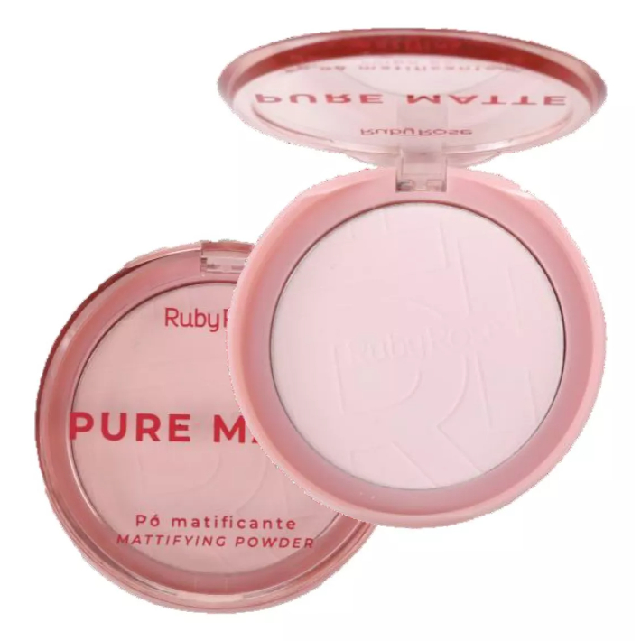 Ruby Rose Pó Compacto Facial Matificante Pure Matte Controle de Oleosidade