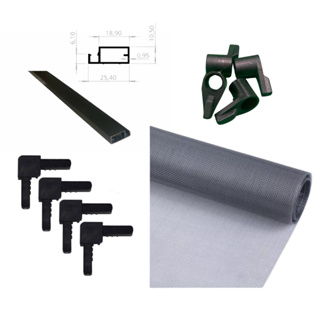 Tela Mosqueteiro Kit Para Janela Completa Metragem com perfis de Alumínio em Oferta na Shopee