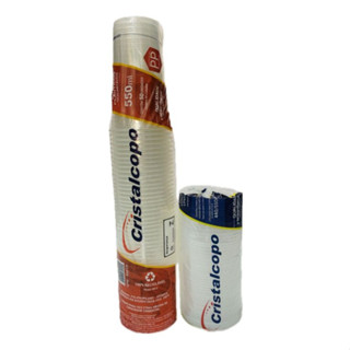 Copo PP 500 ml com tampa reta sem furo cristalcopo 50un em Oferta na Shopee
