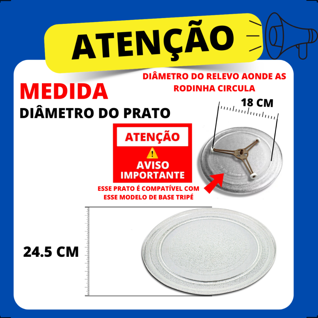 Prato Micro-ondas Brastemp 20 Litros BMS20AR