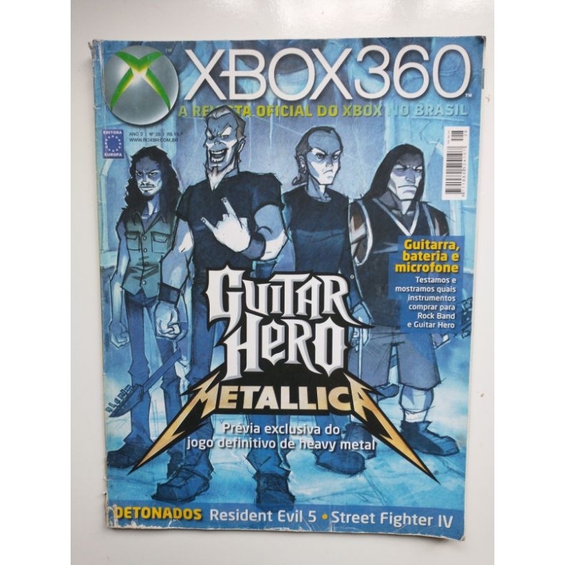 revista XBOX Guitar Hero metálica