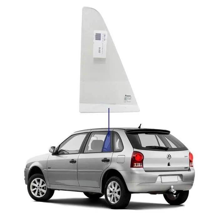 Vidro Fixo Lateral Porta Traseira Gol G2 G3 G4 Lado Esquerdo