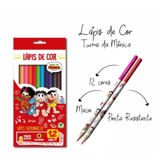 Lápis De Cor Turma Da Mônica 12 Cores - LYKE em Oferta na Shopee