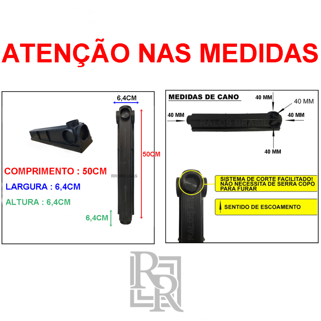 ralo linear modular 8x50cm grelha + coletor garagem , borda de piscina , área externa ( 1 peça de 50cm ) RR GRELHAS