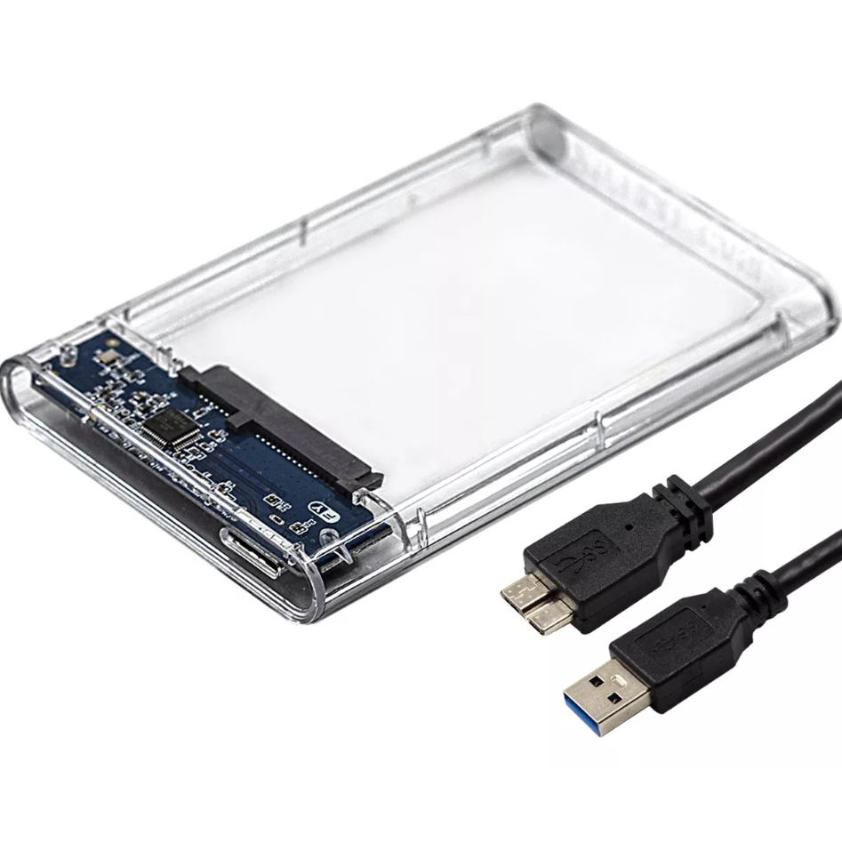 Case Gaveta para HD 2.5" Notebook SATA USB 3.0 Transparente