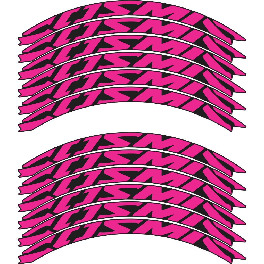 Kit Adesivos Para Roda de Bicicleta Compatível Cosmic Mountain Bike Aro 26, 27.5, 29 Speed Rosa