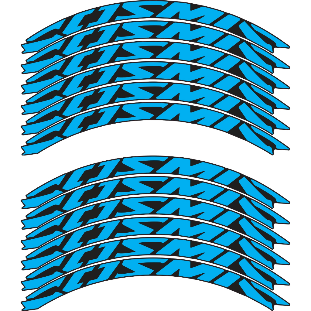 Kit de Adesivos Para aro Cosmic MB Azul roda 26, 27,5, 29 e Speed
