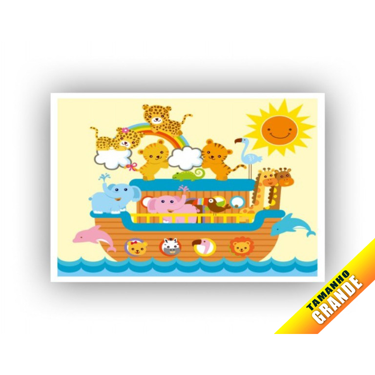 Papel Arroz Arca de Noé Baby para Bolo Grande 30x40cm