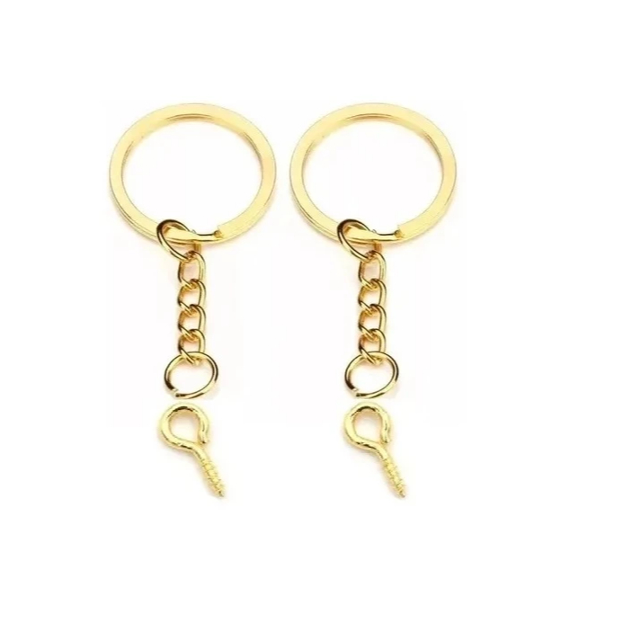 Argola Para Chaveiro Com Corrente 25mm + Mini Pitão - 50 Peças - Italiana em Oferta na Shopee