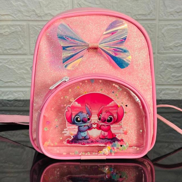 Mochila Infaltil Personalizada com Desenhos da Disney, Stitch e Minnie, Escolar e Creche, Passeios