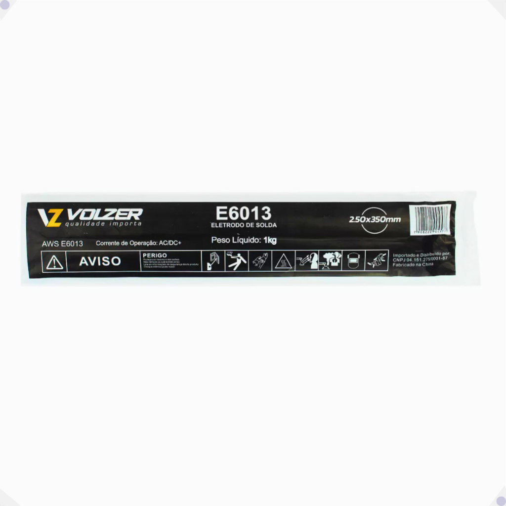 Eletrodo Serralheiro de Solda Volzer 2.5 x 350 mm E6013 AWS Com 1 Kg