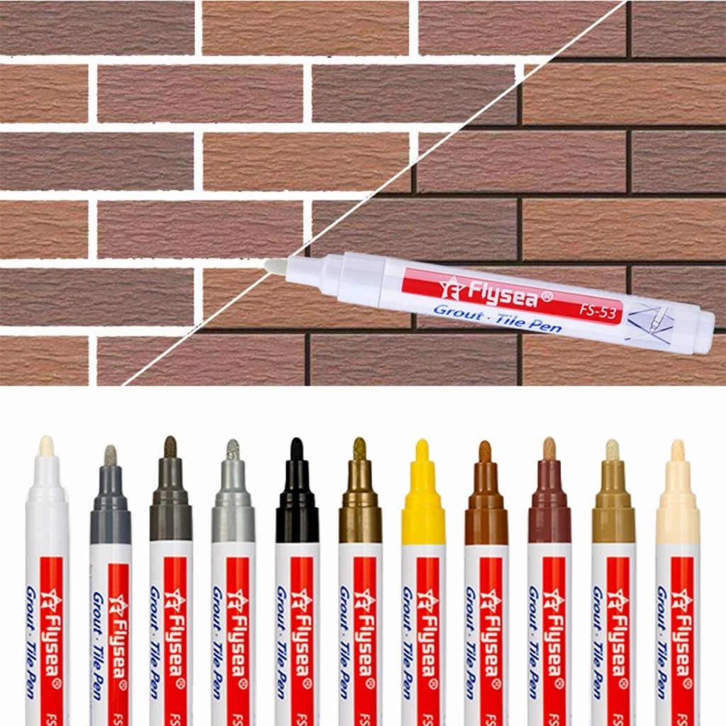 Caneta Reparadora para Rejunte Branco de Azulejo / Agentes Preenchedores Impermeáveis para Parede/Porcelana/Banheiro