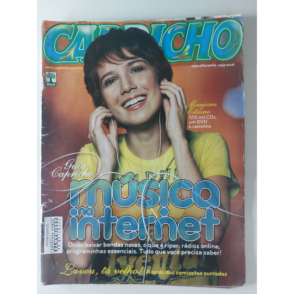 Revista Capricho Nº 975 Marjorie Estiano Green Day Rafael Paiva Avril Lavigne Selton Mello Daniel Erthal 2005