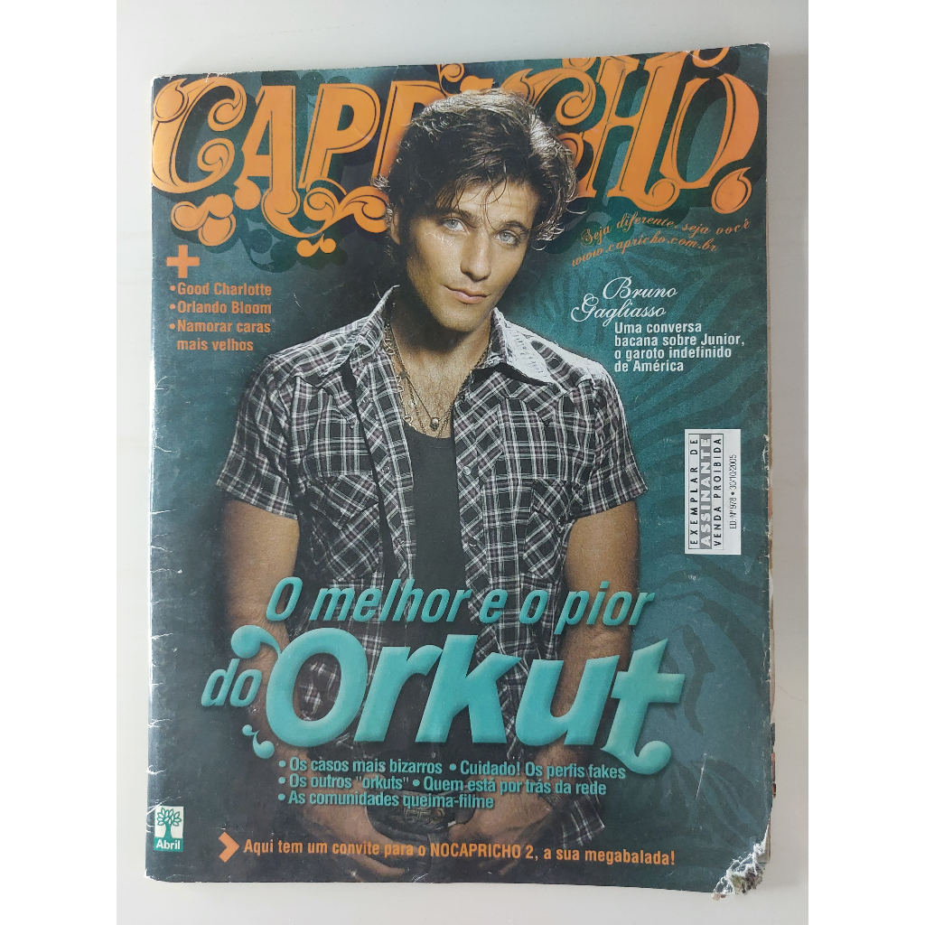Revista Capricho Nº 978 Bruno Gagliasso Orlando Bloom Good Charlotte Wanessa Camargo Supernatural Avril Lavigne 2005