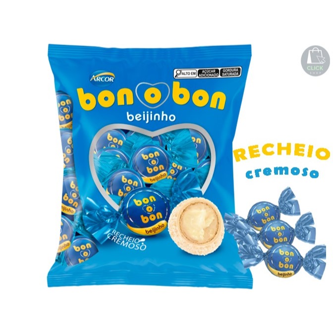 BomBom Bonobon Sabor Beijinho 750g 50 Unidades - ARCOR em Oferta na Shopee