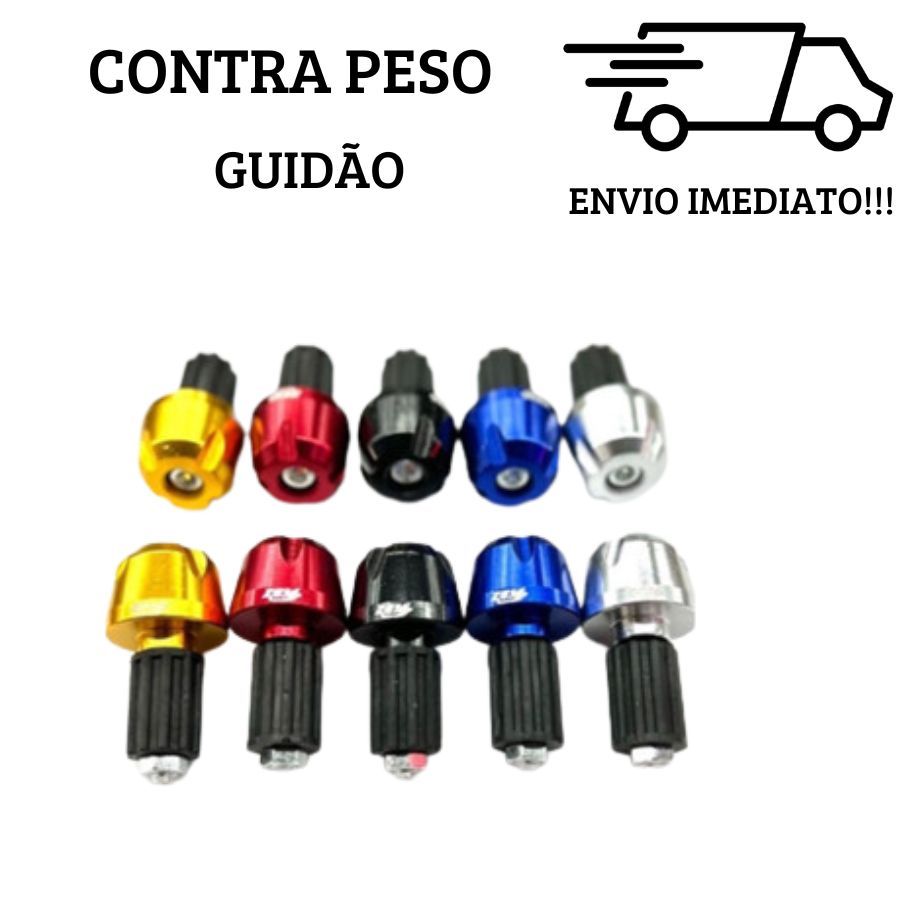 Par Contra Peso Guidão Moto Esportivo Universal Alumínio Contrapeso Protetor Para Qualquer Moto