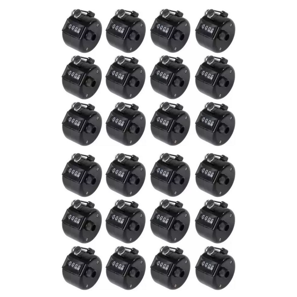 KIT 24 CONTADOR MANUAL 4 DIGITOS FLUXO DE PESSOAS CANTO DE PASSAROS