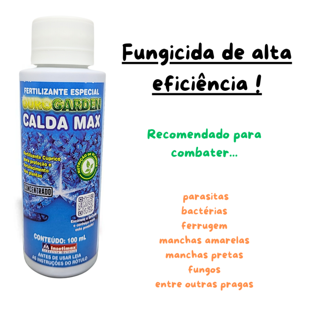 Calda Bordalesa Concentrado 100 ml Insetimax - Cal + Sulfato de Cobre - Rende Até 20 L Fungicida e Fertilizante em Oferta na Shopee
