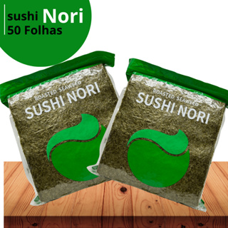 Kit 2 unidades Alga Tradicional Crocante Premium Nori 50 Folhas 140g em Oferta na Shopee