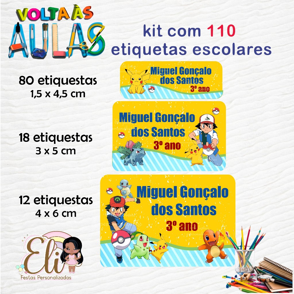 Adesivos Personalizados Pokemon: Onde Comprar | BuscaProdutos