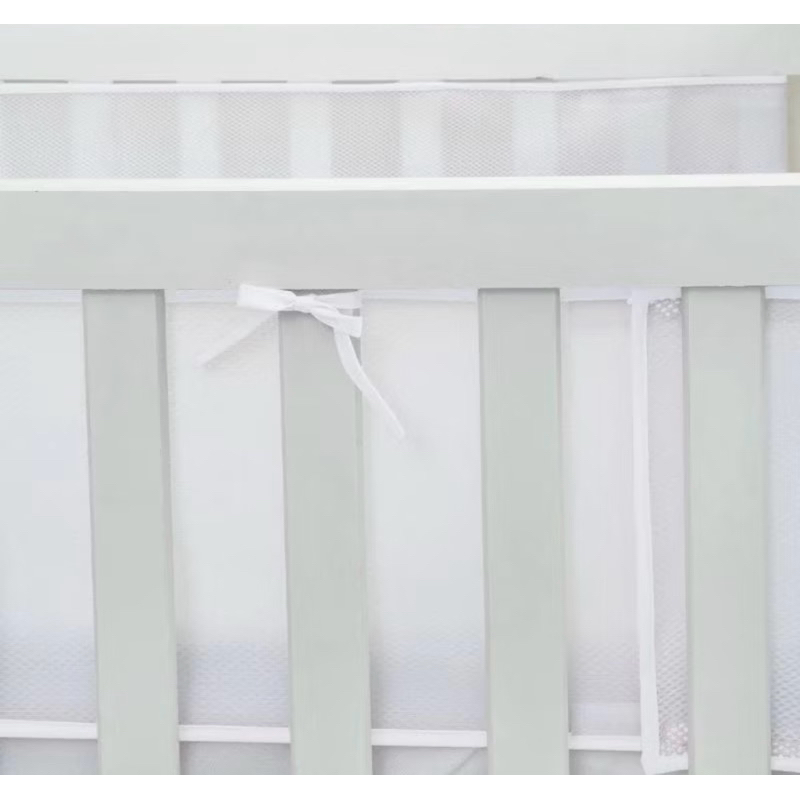 Tela Protetora Para As Laterais Berço Padrão E Americano Cor Branca