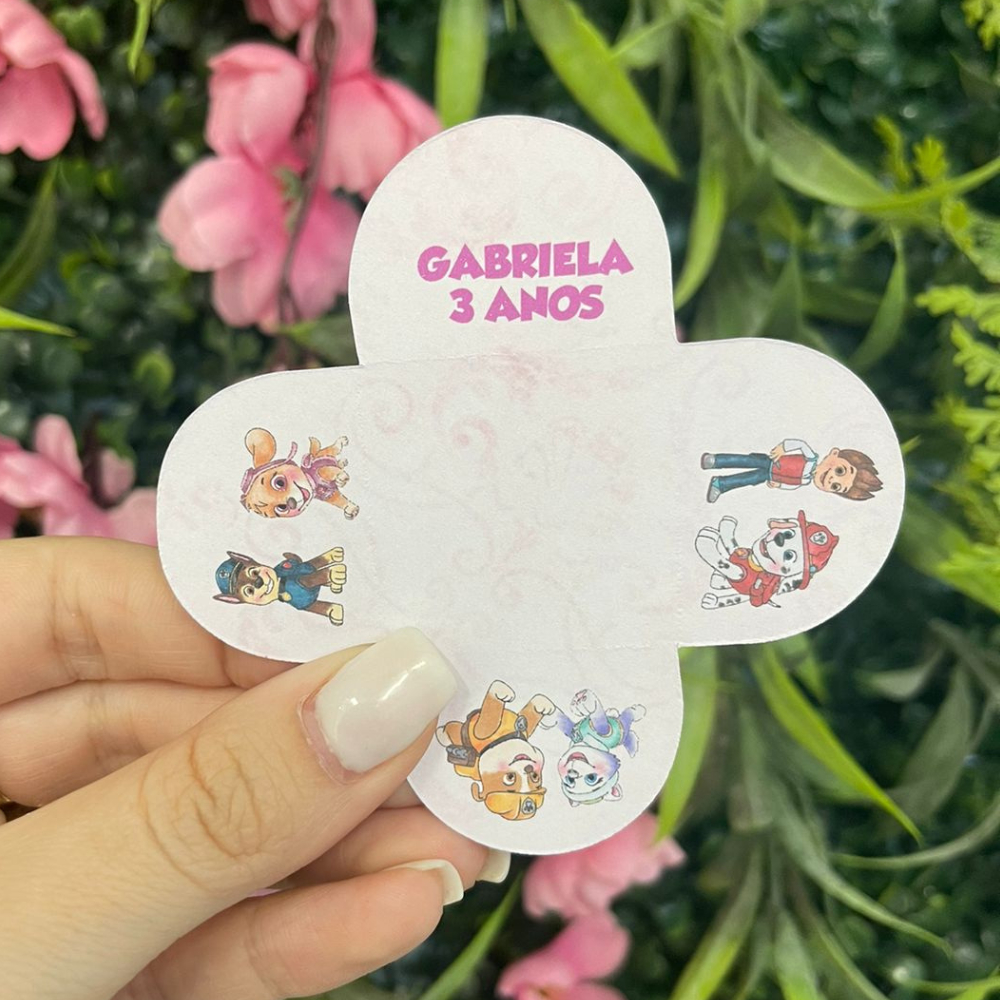 Forminha para Doces Patrulha Canina Rosa - Forminhas Personalizadas Patrulha Canina Rosa