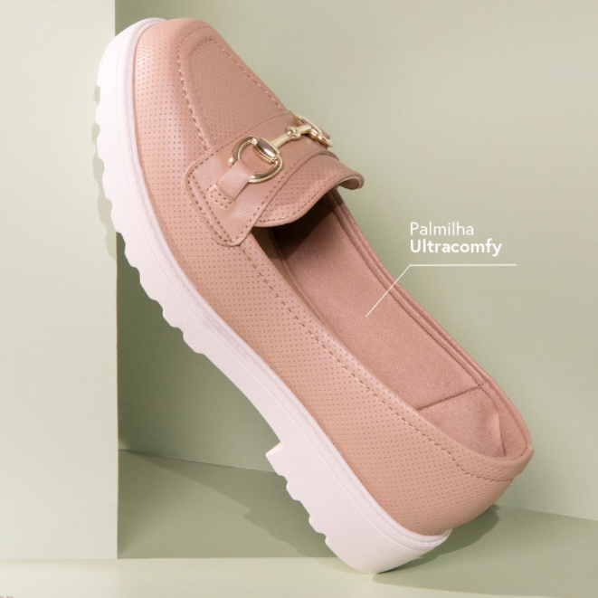 Sapato Feminino Mocassim Modare Ultraconfort Oxford Loafer Modinha Tratorado Dia a Dia Tra...
