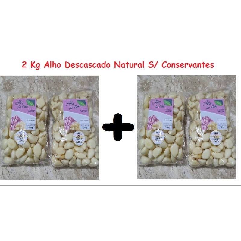 2kg Alho Descascado Fresco Selecionado em Oferta na Shopee