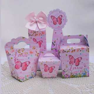 Kit Festa Tema JARDIM DAS BORBOLETAS Caixinhas Personalizada Lembrancinhas para Festas PEGUE E MONTE em Oferta na Shopee