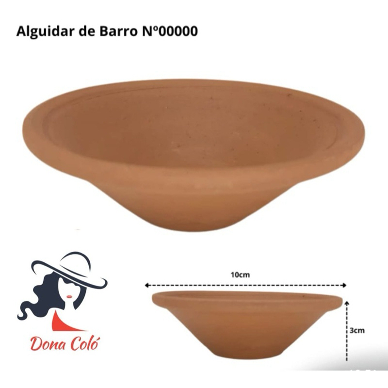 Alguidar em barro 00000 2 peças