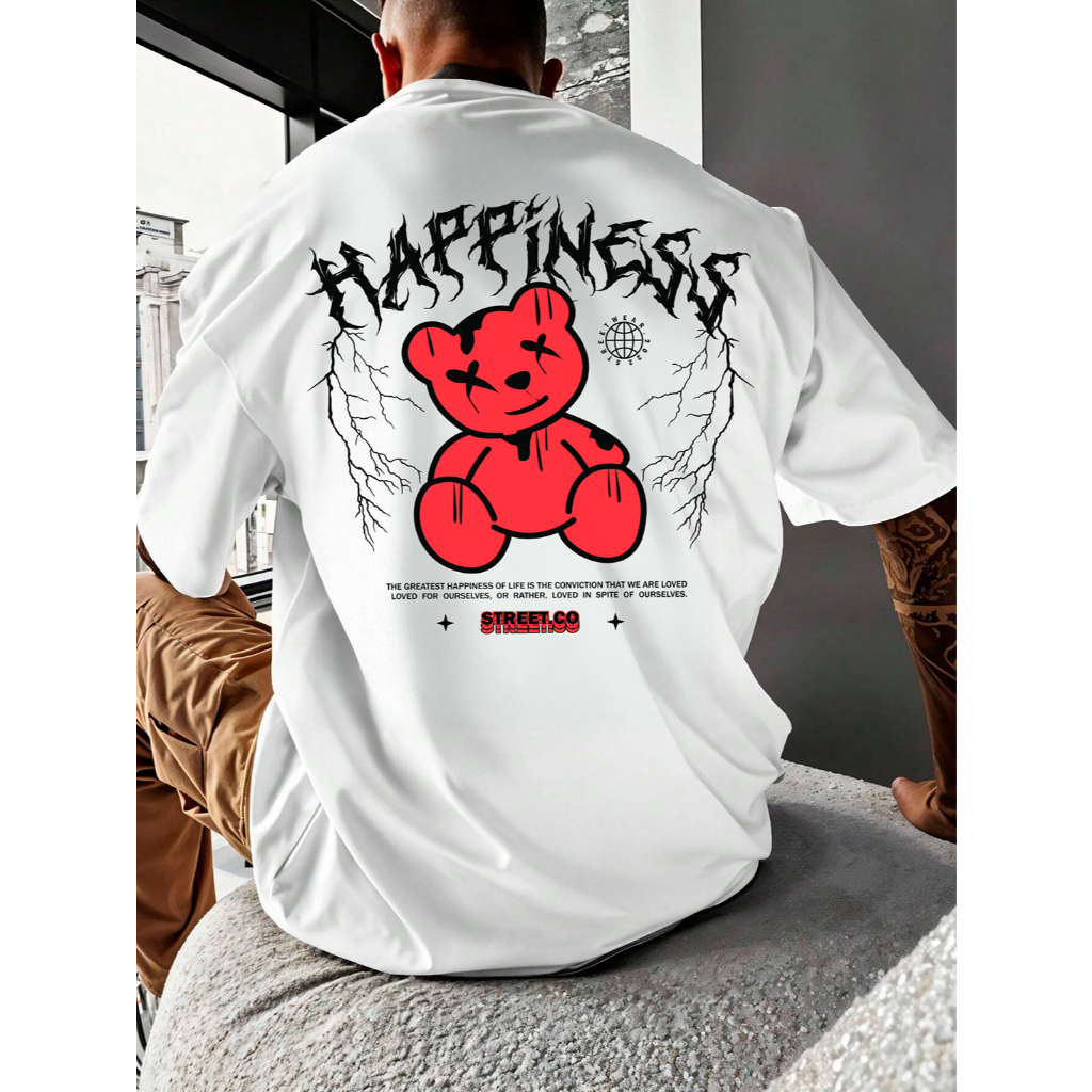 Camisetas Oversized Streetwear Masculina 100% Algodão 30.1 Padrão Americano