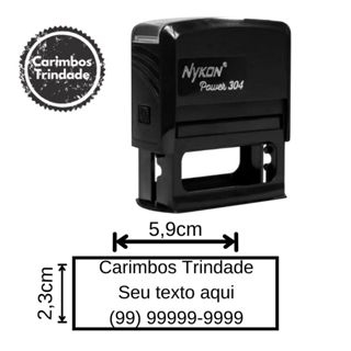 CARIMBO AUTOMATICO NYKON 304 PERSONALIZADO em Oferta na Shopee