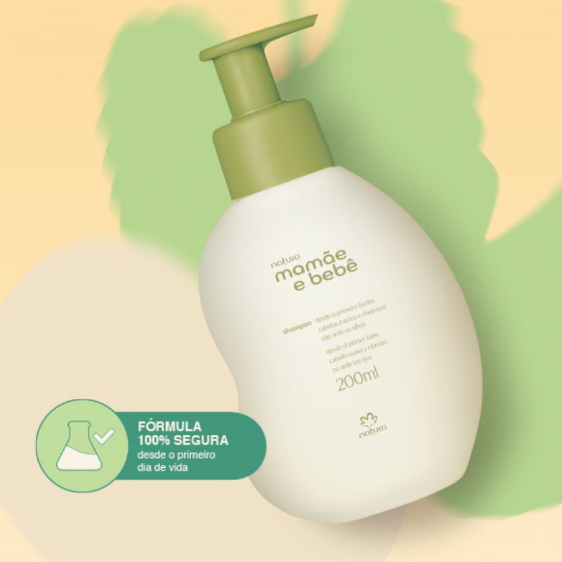 Shampoo Natura Mamãe e Bebê 200ml – Suavidade e Cuidado Desde o Primeiro Banho