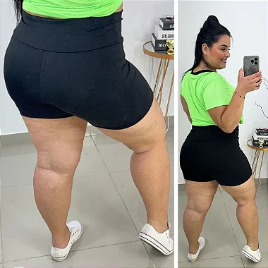 KIT 3 Short Cos Alto Plus Size Academia Praia Suplex Premium E Ciclista G1 G2 G3 em Oferta na Shopee