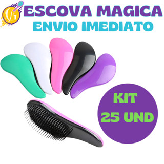 Kit 25 - Escovas Mágicas pra cabelo - Anti Frizz - De Desembaraçar Cabelo em Oferta na Shopee