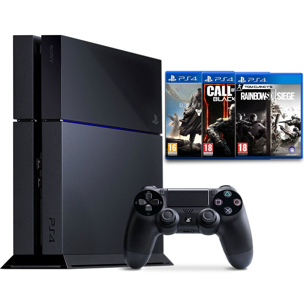 Video Game Console Ps4 500gb 1 Controle 70 Jogos