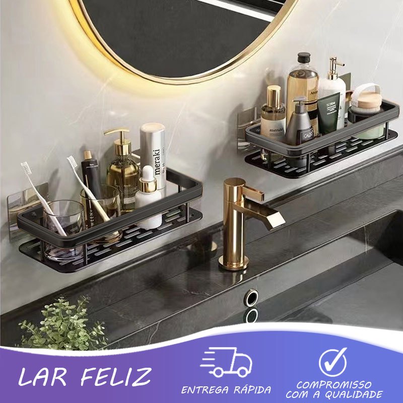 Suporte para shampoo para uso no banheiro na parede de alumínio em Oferta na Shopee