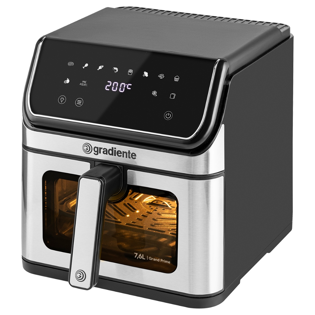 Fritadeira Air Fryer Gradiente Oven Digital Sem Óleo Cor Preto em Oferta na Shopee
