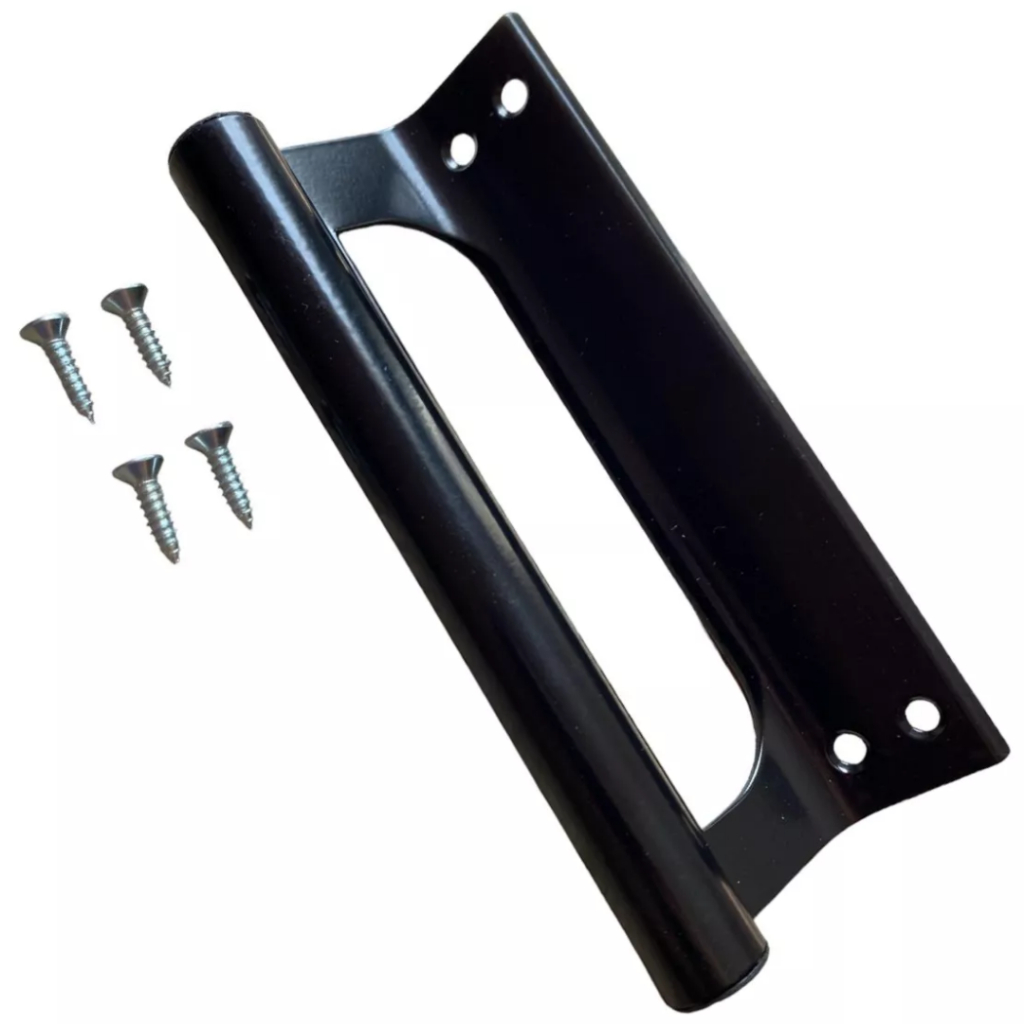 Puxador de Aluminio Buzio Porta Portao Correr Preto 145mm **Unidade** em Oferta na Shopee