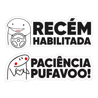 Kit Adesivos Recém Habilitada Paciência Meme Flork Automotivo Carro Externo em Oferta na Shopee